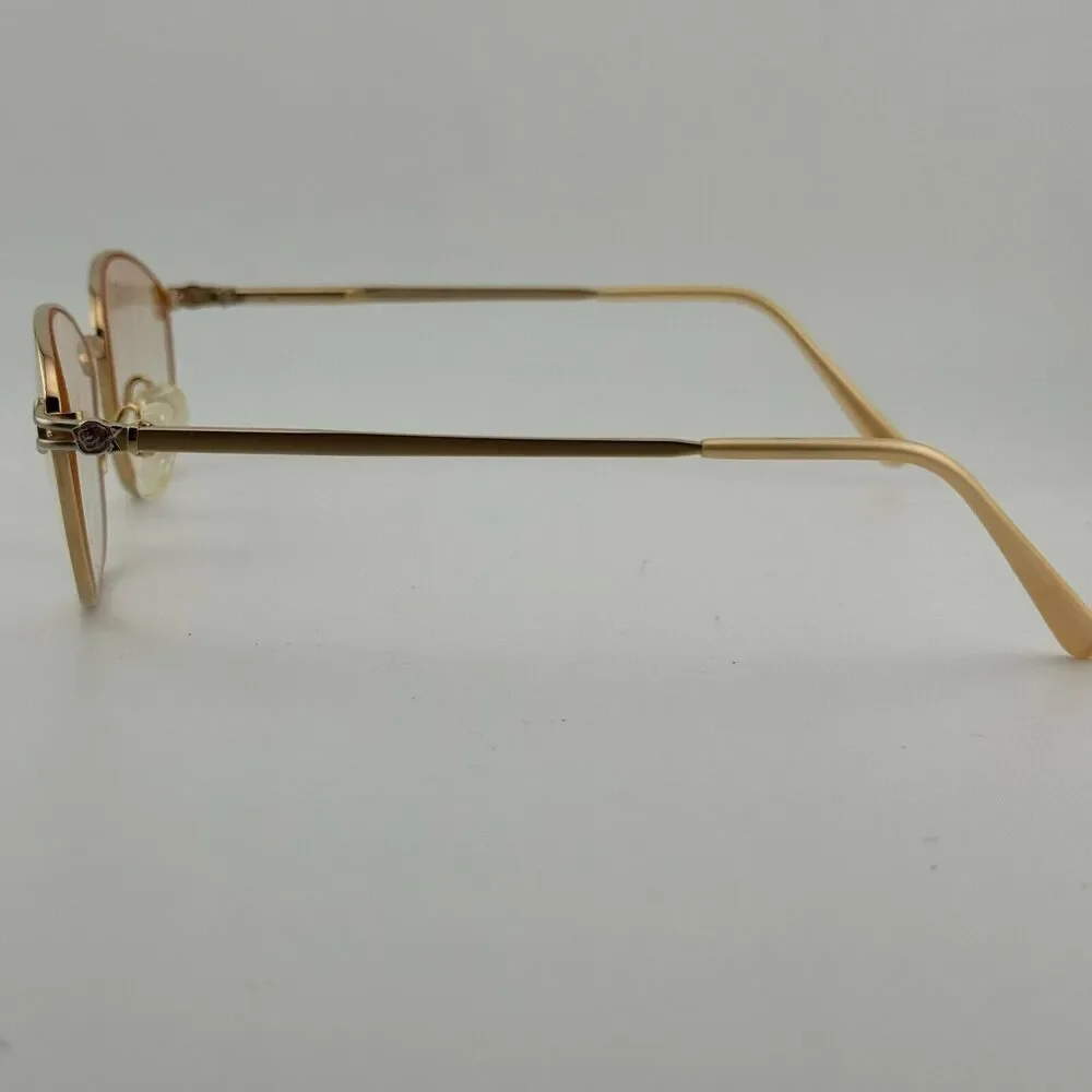 CHARMANT US7646 Eyeglasses‎ Frames gold Titanium No Nickel Full Rim 52-17 H13300